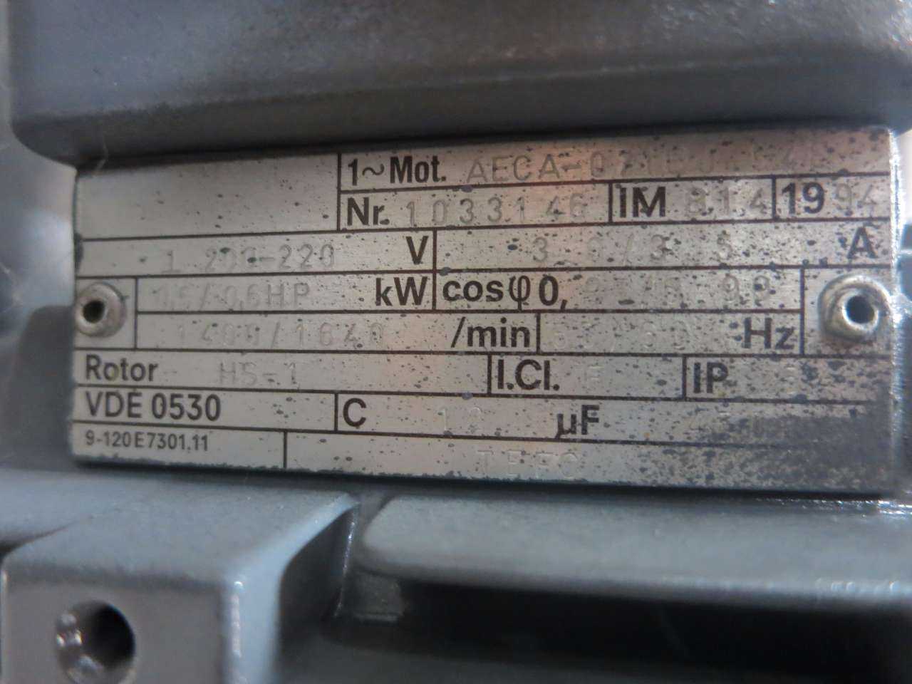 LOHER LNVA-250MD-22A ELECTRIC ELEVATOR MOTOR - ELECTRIC MOTORS