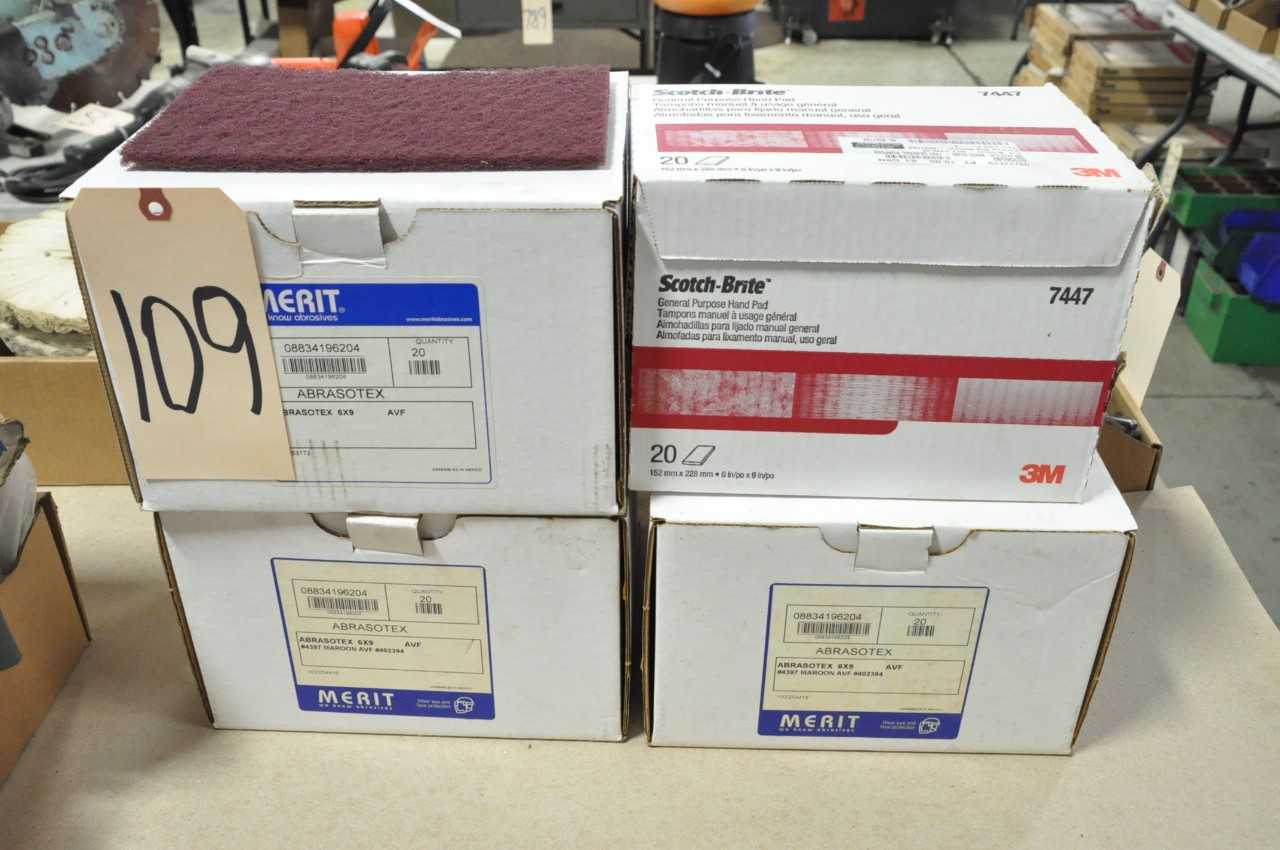 Lot 4 Package Boxes of Various Abrasive Pads - MACHINING ACCESSORIES & TOOLING