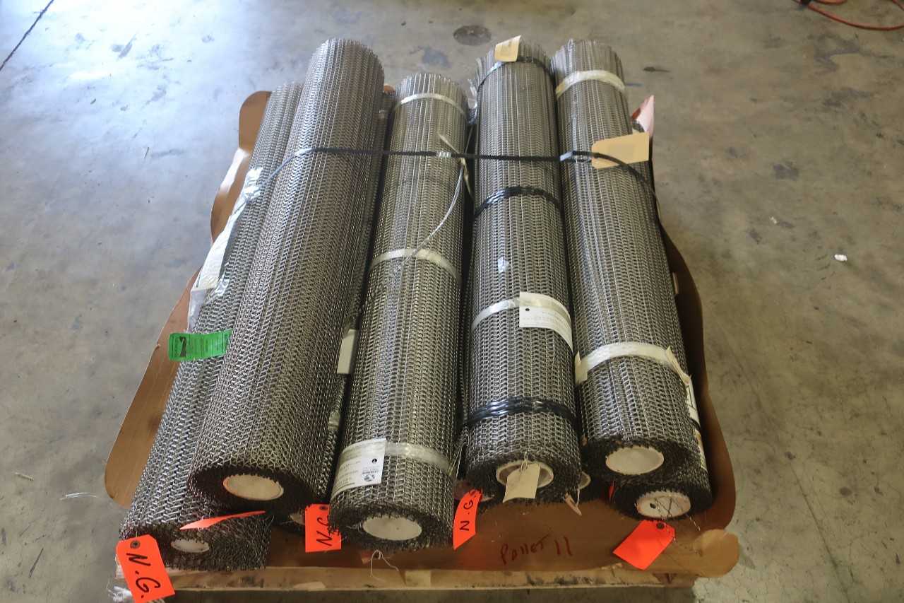 1 PALLET OF SS WIRE MESH CONVEYOR BELTS - CONVEYORS