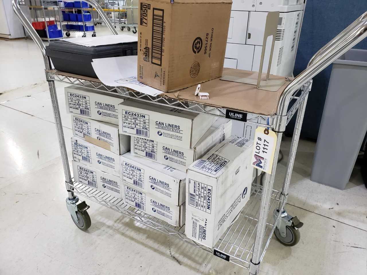 Rolling Bakers Rack with Contents - MISCELLANEOUS Rolling Bakers Rack with Contents - MISCELLANEOUS