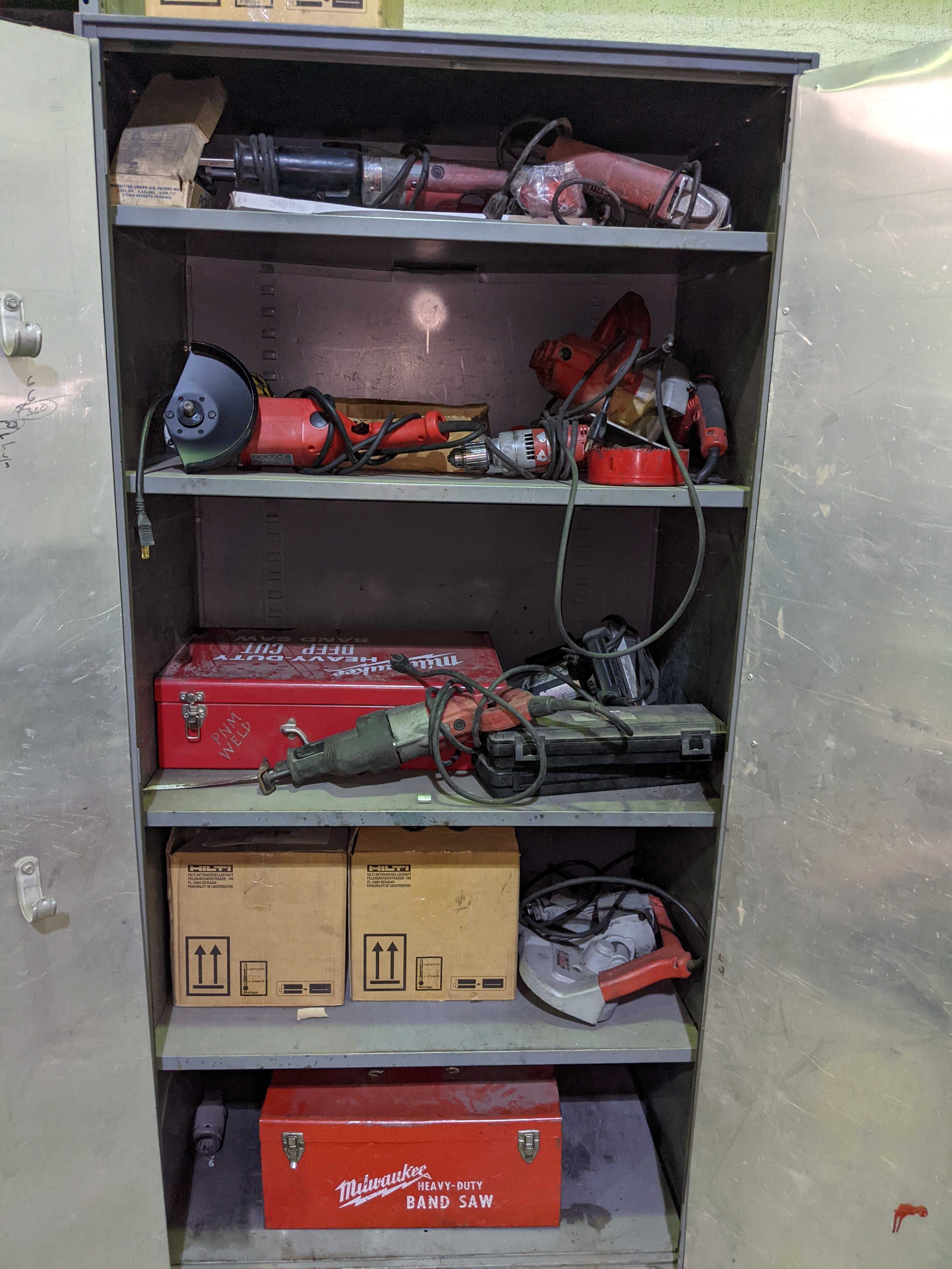 CABINET WITH CONTENTS - TOOL STORAGE