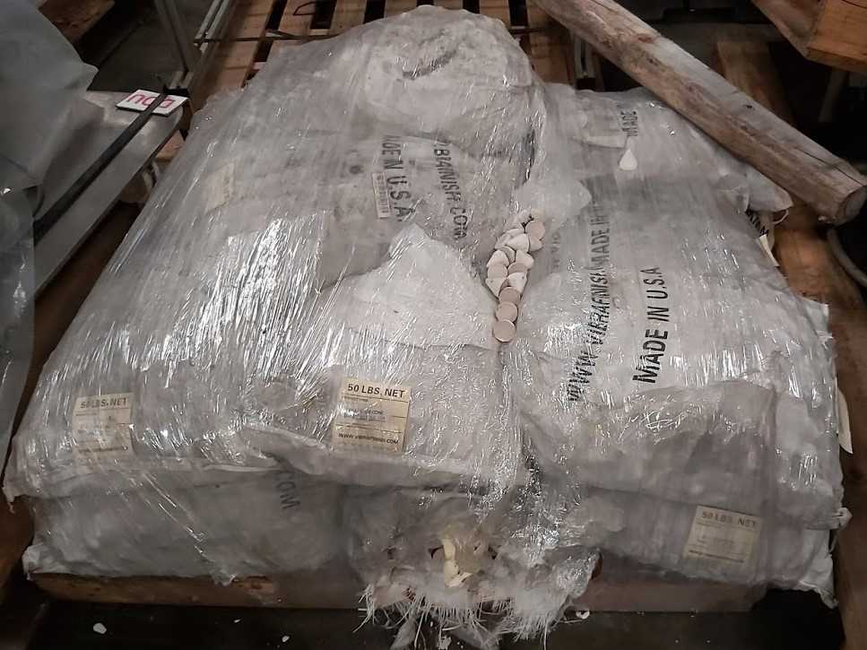 Pallet of Vibratory Tumbling Stones - PROCESS EQUIPMENT