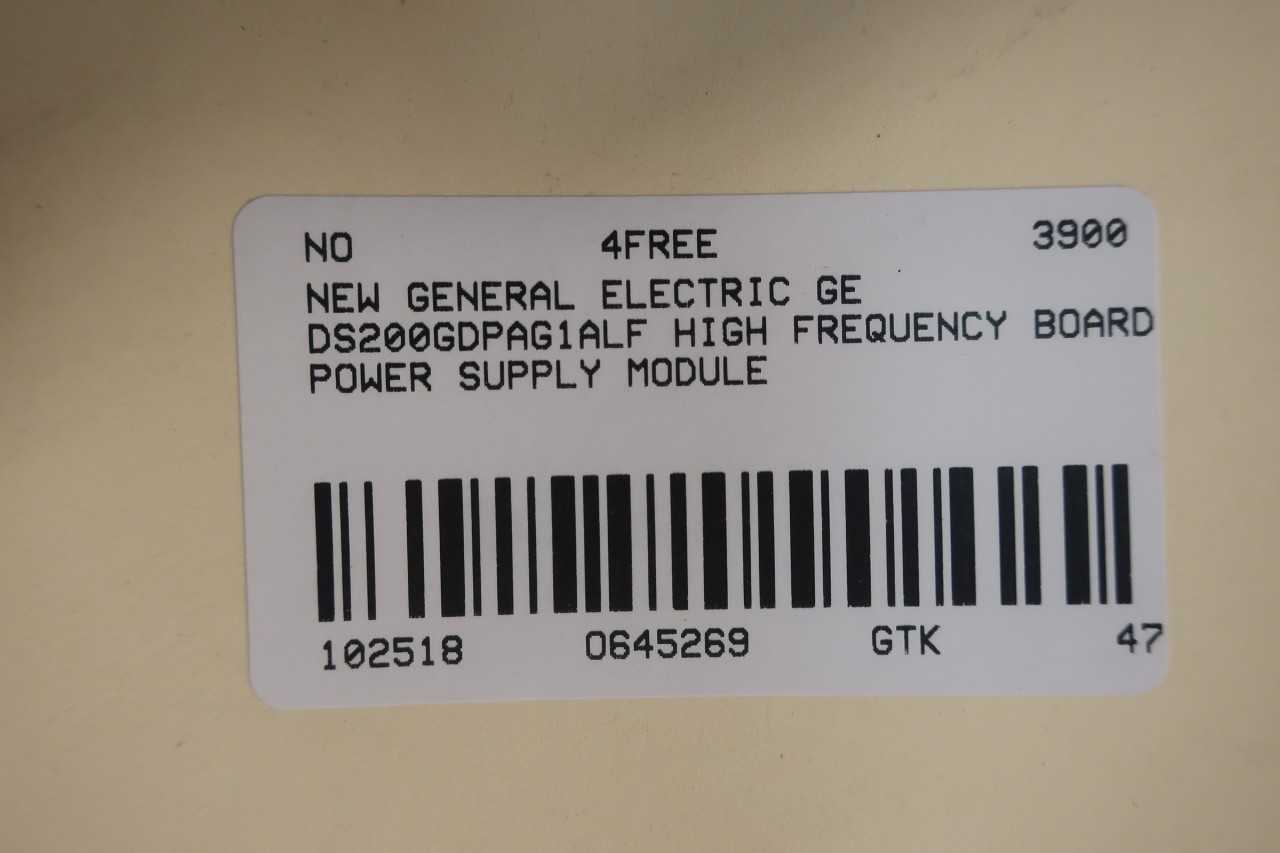 GENERAL ELECTRIC GE DS200GDPAG1ALF HIGH FREQUENCY BOARD POWER SUPPLY MODULE - AUTOMATION & CONTROLS