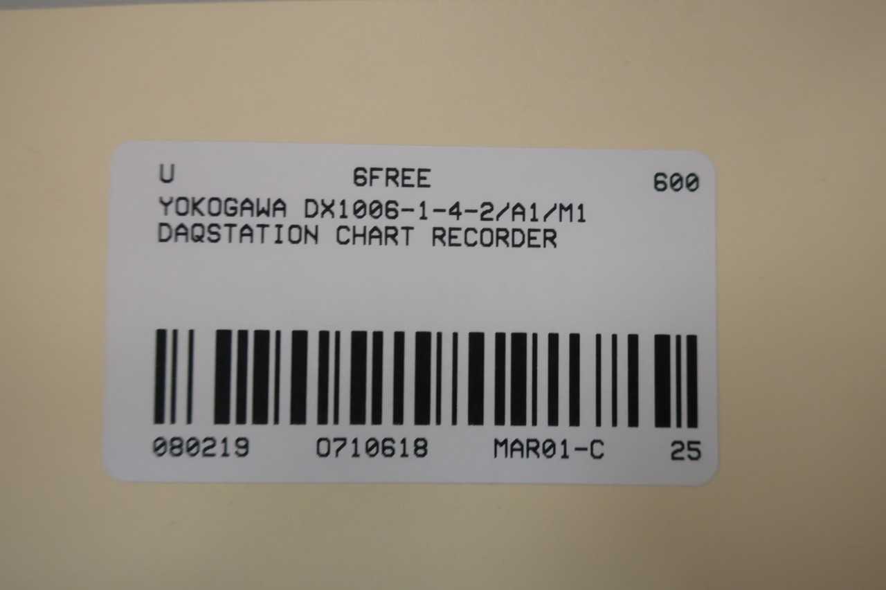 YOKOGAWA CX1206-3-0-2/M1 DAQSTATION CONTROL STATION CHART RECORDER - AUTOMATION & CONTROLS