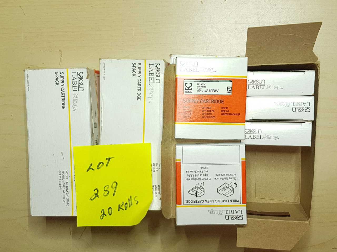 212 BW LABEL QTY 20 ROLLS - PACKAGING