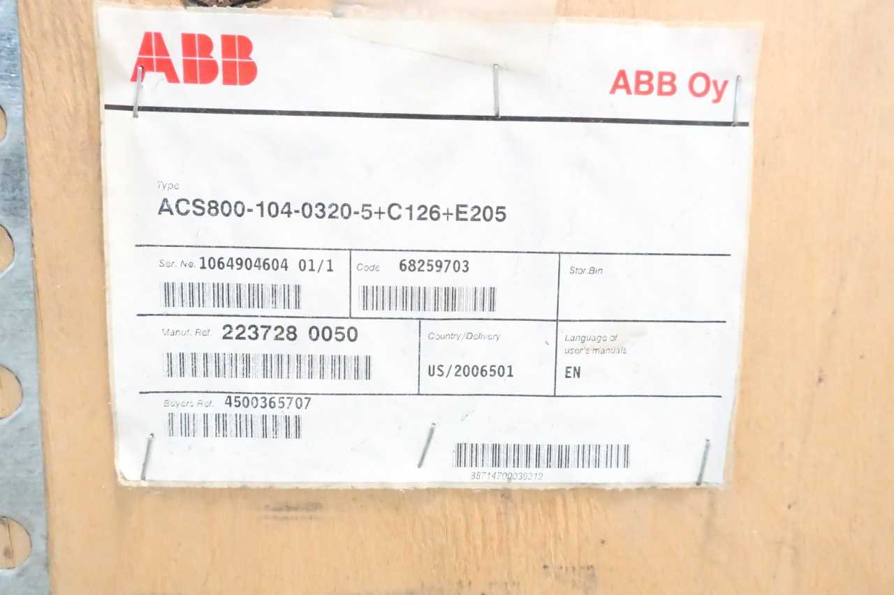 NEW ABB ACS800-104-0320-5+C126+E205 ACS800 INVERTER DRIVE 500V 320KVA - AUTOMATION & CONTROLS