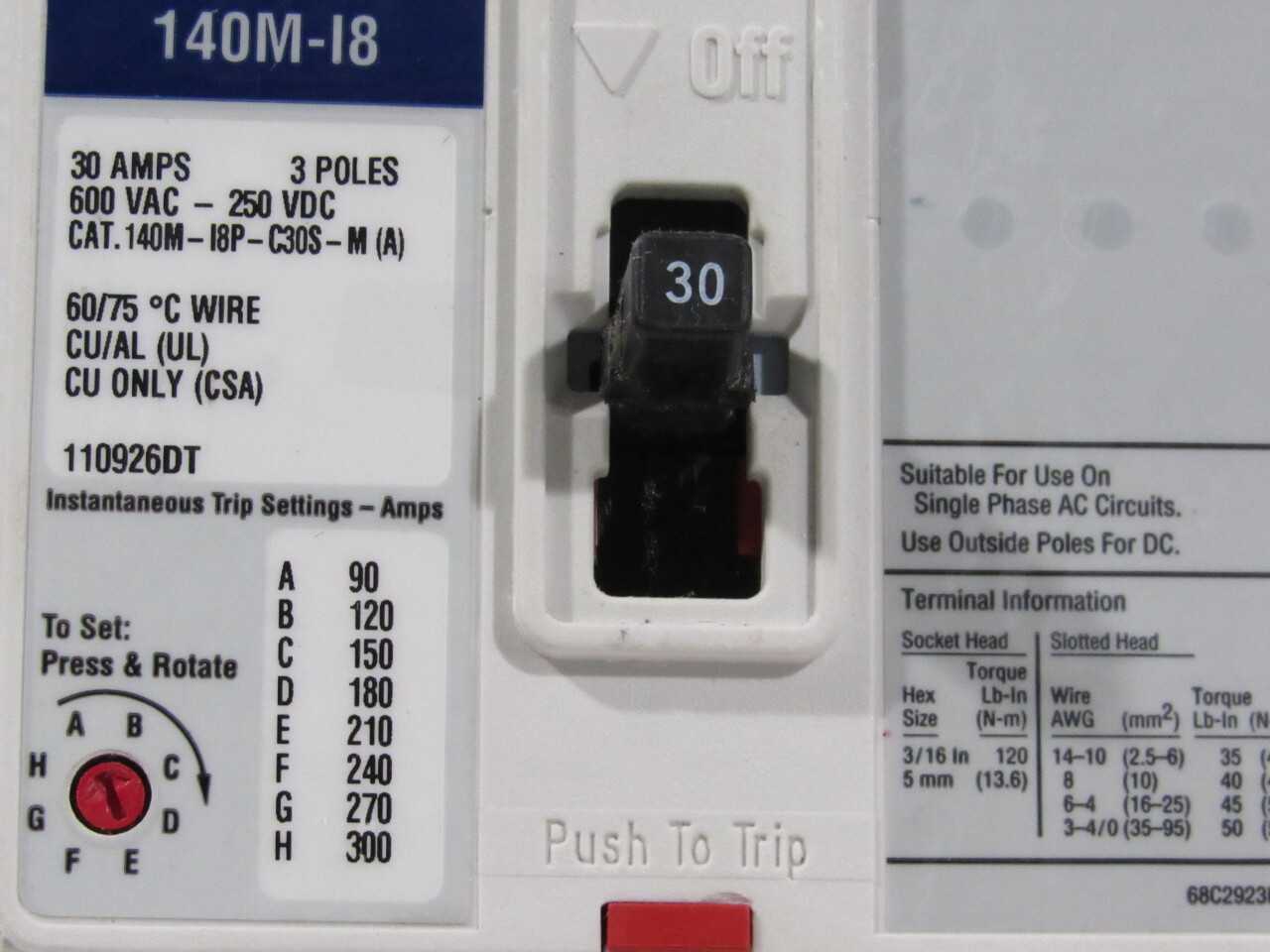 Allen Bradley Breakers - CIRCUIT BREAKERS