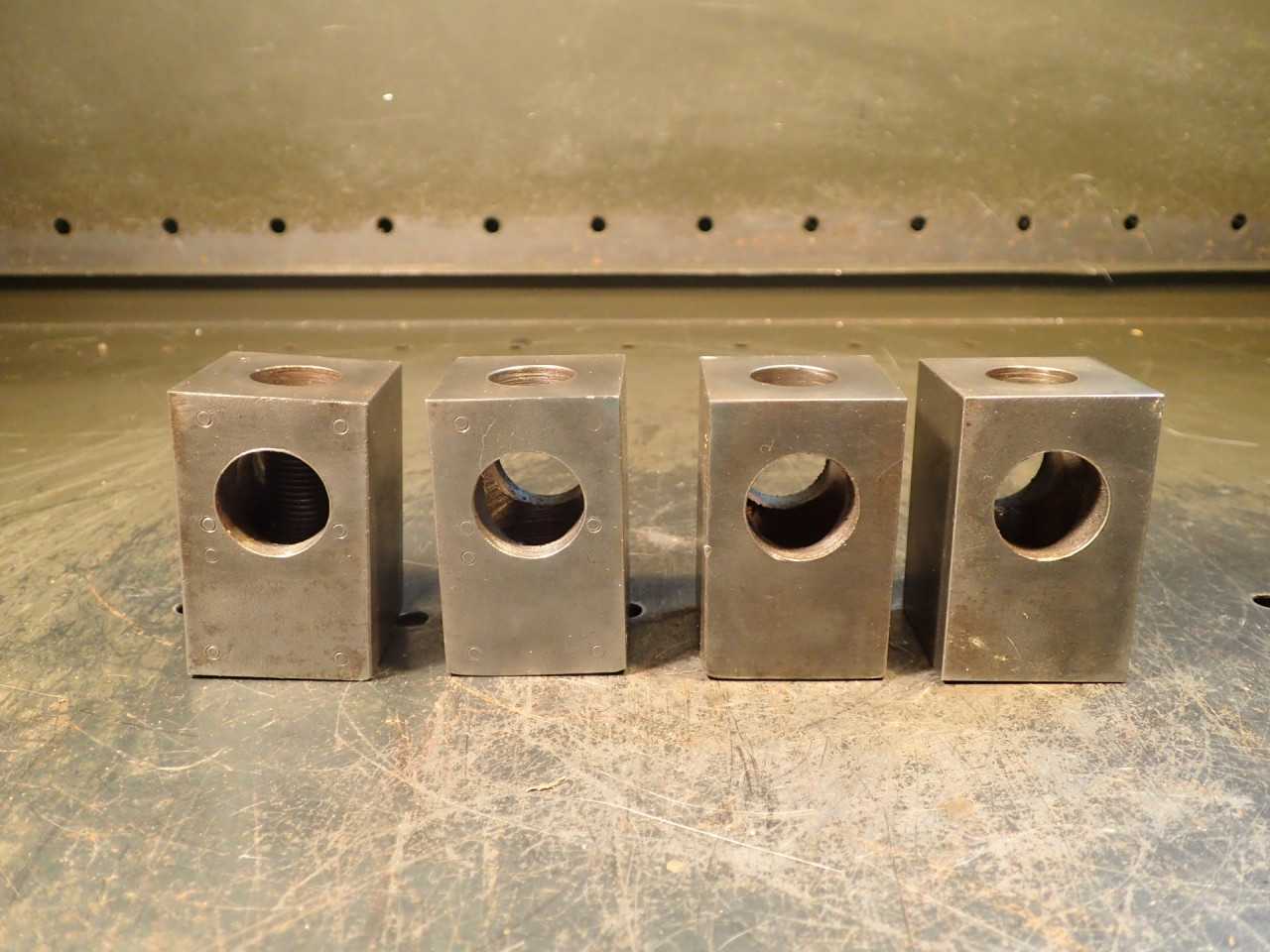 4 Piece Lot 1-1/2" x 2-3/8" Mill Riser Support Set-Up Tool Blocks for 5/8" Bolts - END MILLS