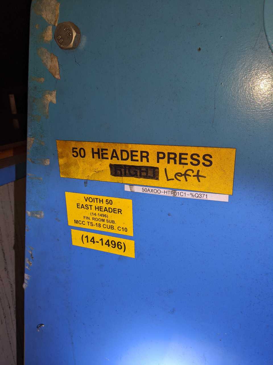VOITH TWISTER ROLL MANAGEMENT SYSTEM - MISCELLANEOUS