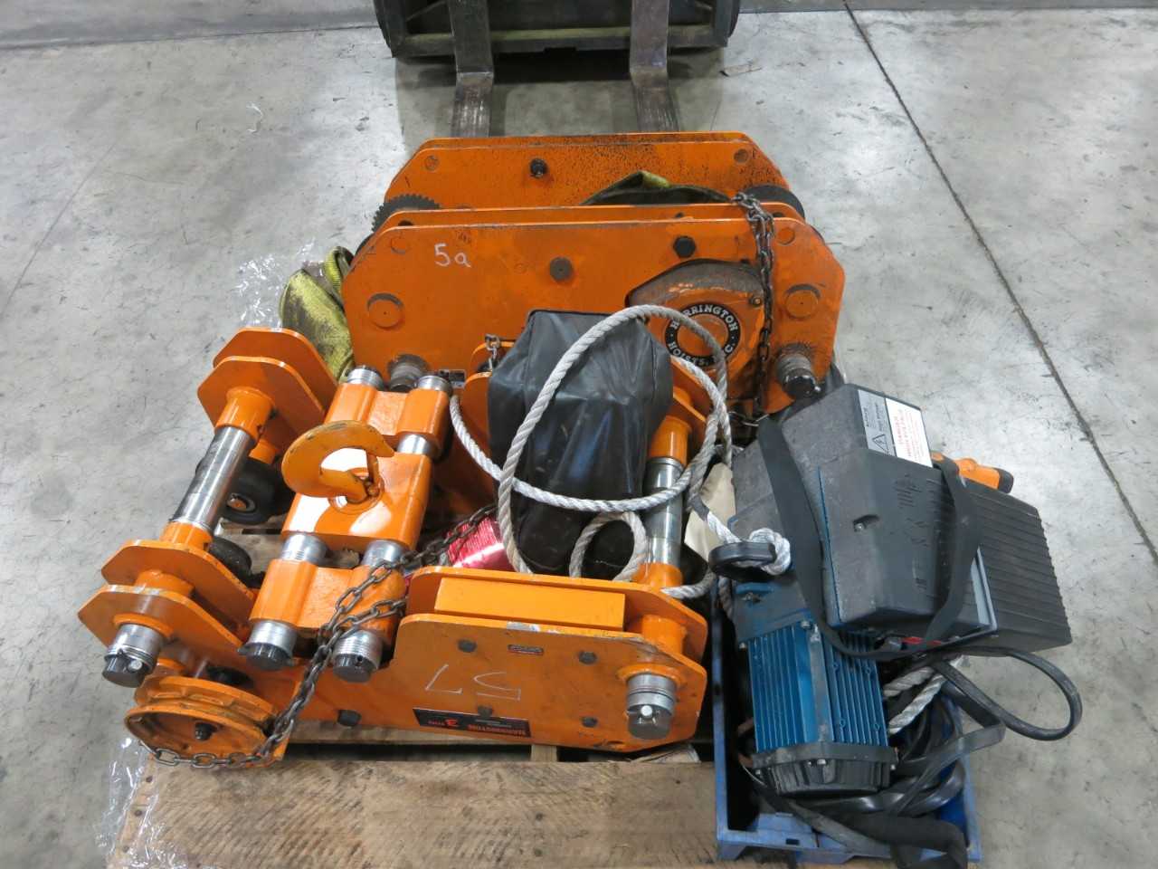 LOT OF 3 ASSORTED CHAIN HOIST HARRINGTON 3 TON DEMAG 500LB - LIFTING EQUIPMENT