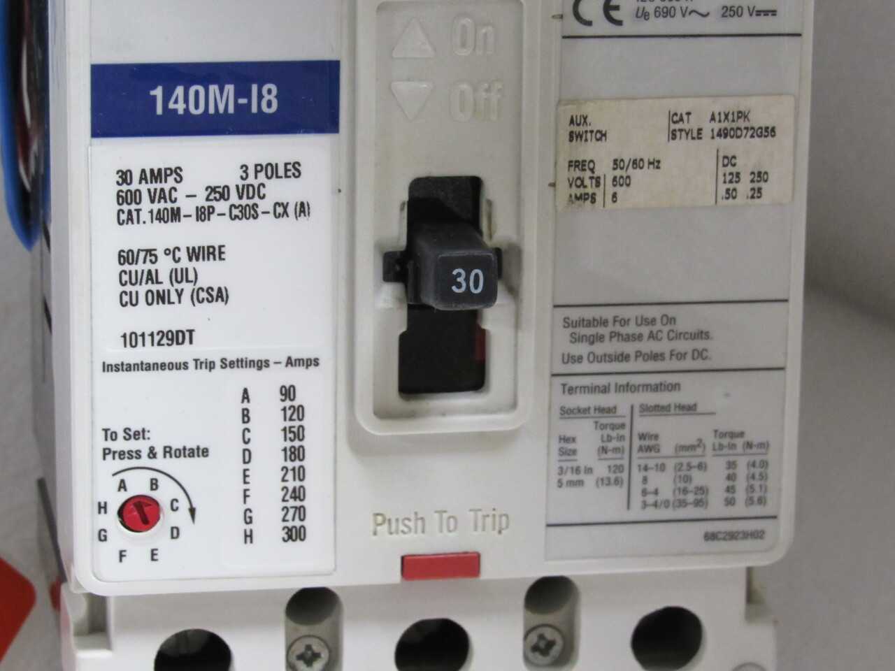 Allen Bradley Breakers - CIRCUIT BREAKERS