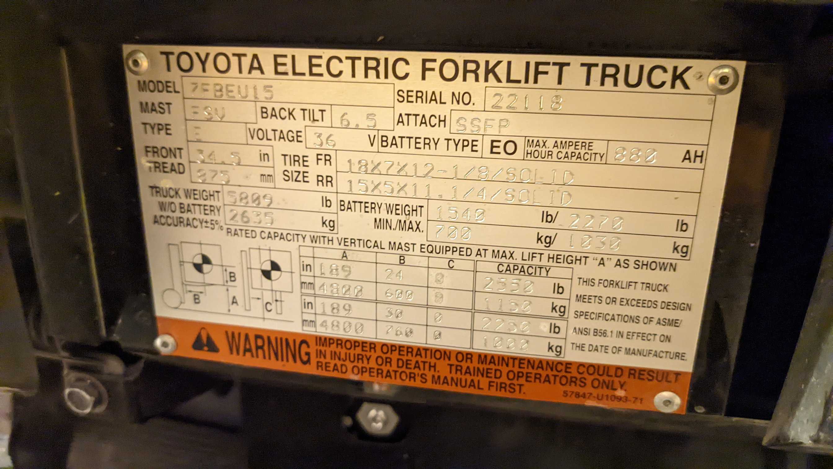 2009 Toyota Forklift - FORKLIFTS