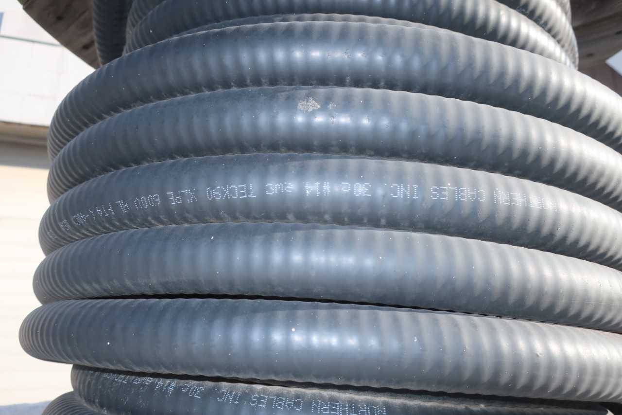 3 SPOOLS OF ASSORTED INSULATED CABLE-WIRE - ELECTRICAL COMPONENTS