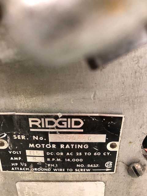 Ridgid Pipe Threading Machine #2 - HAND TOOLS