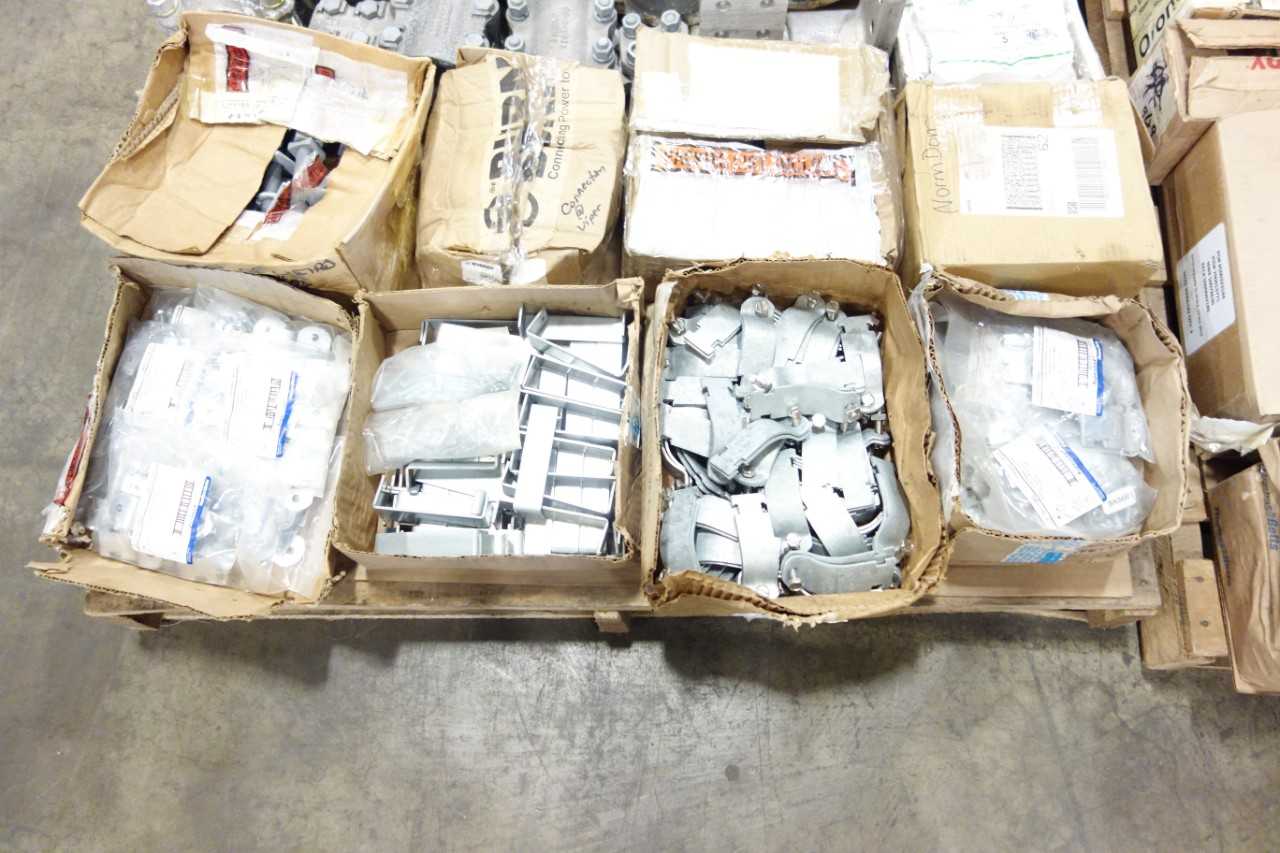 3 PALLETS OF ASSORTED CONDUIT AND PIPE FITTINGS SURPLUS - PROCESS EQUIPMENT