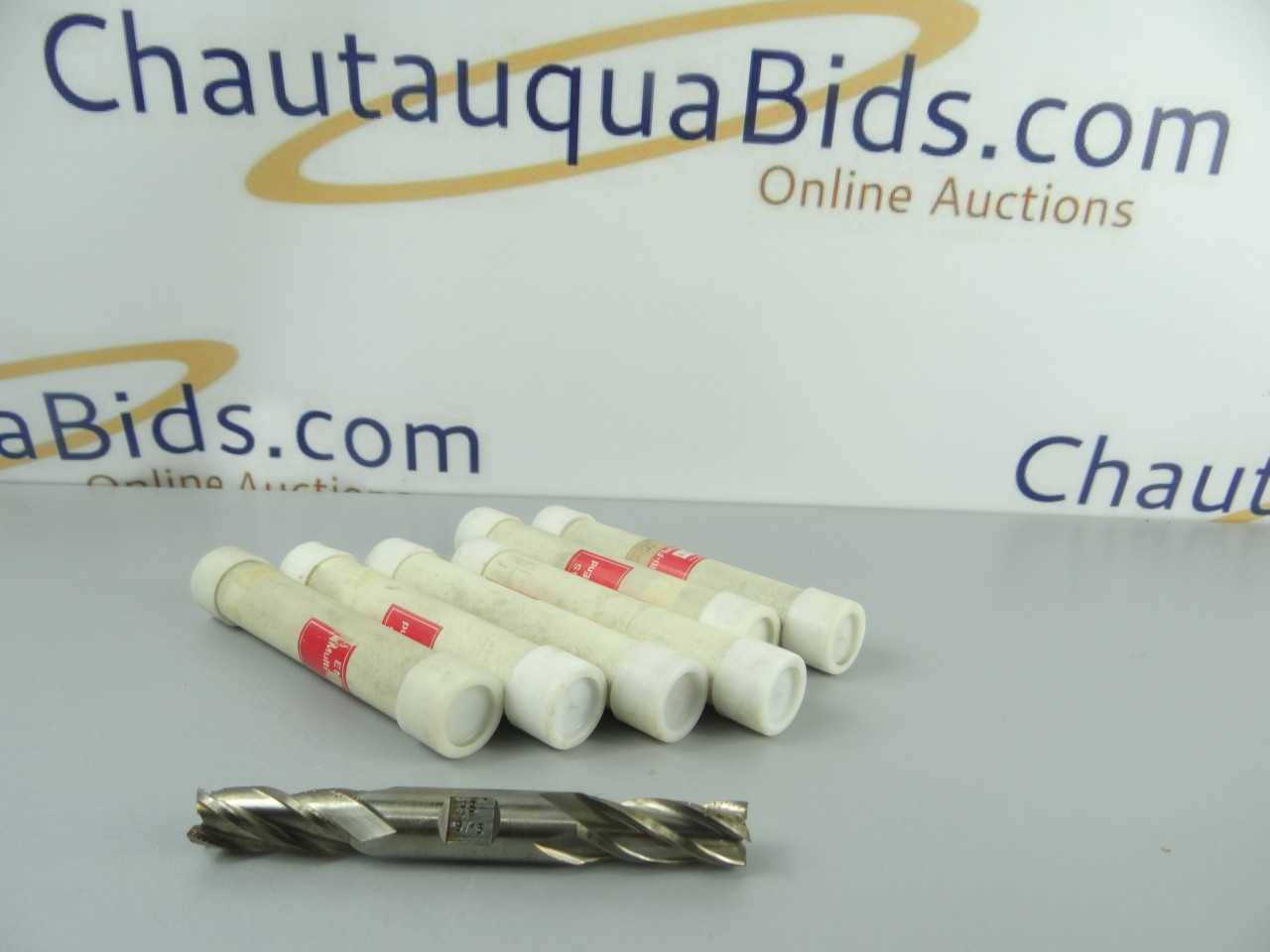 Lot of 6 NEW HSS 4 Flute Double End Mills - MACHINING ACCESSORIES & TOOLING