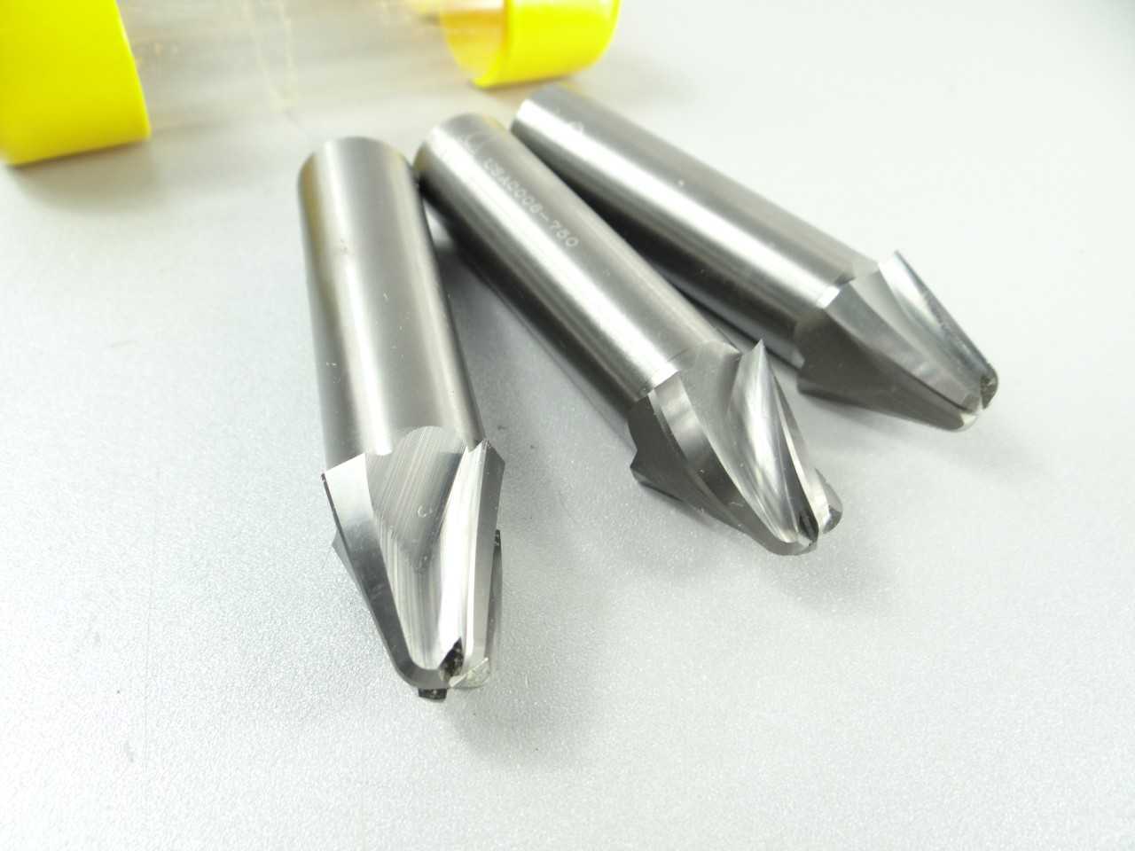 Lot of 3 NICE Solid Carbide Tapered End Mills - MACHINING ACCESSORIES & TOOLING