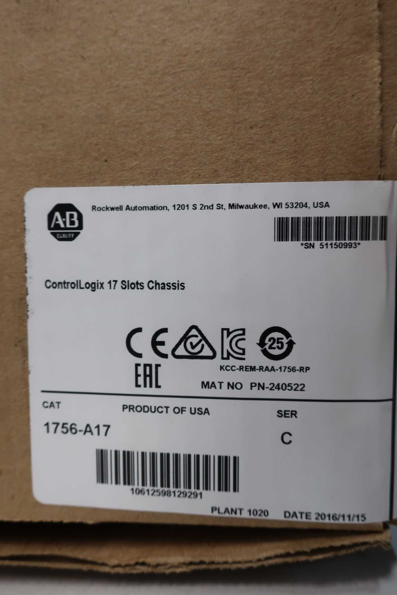 ALLEN BRADLEY 1756-A17 CONTROLLOGIX 17 SLOT CHASSIS MODULE SER C - AUTOMATION & CONTROLS