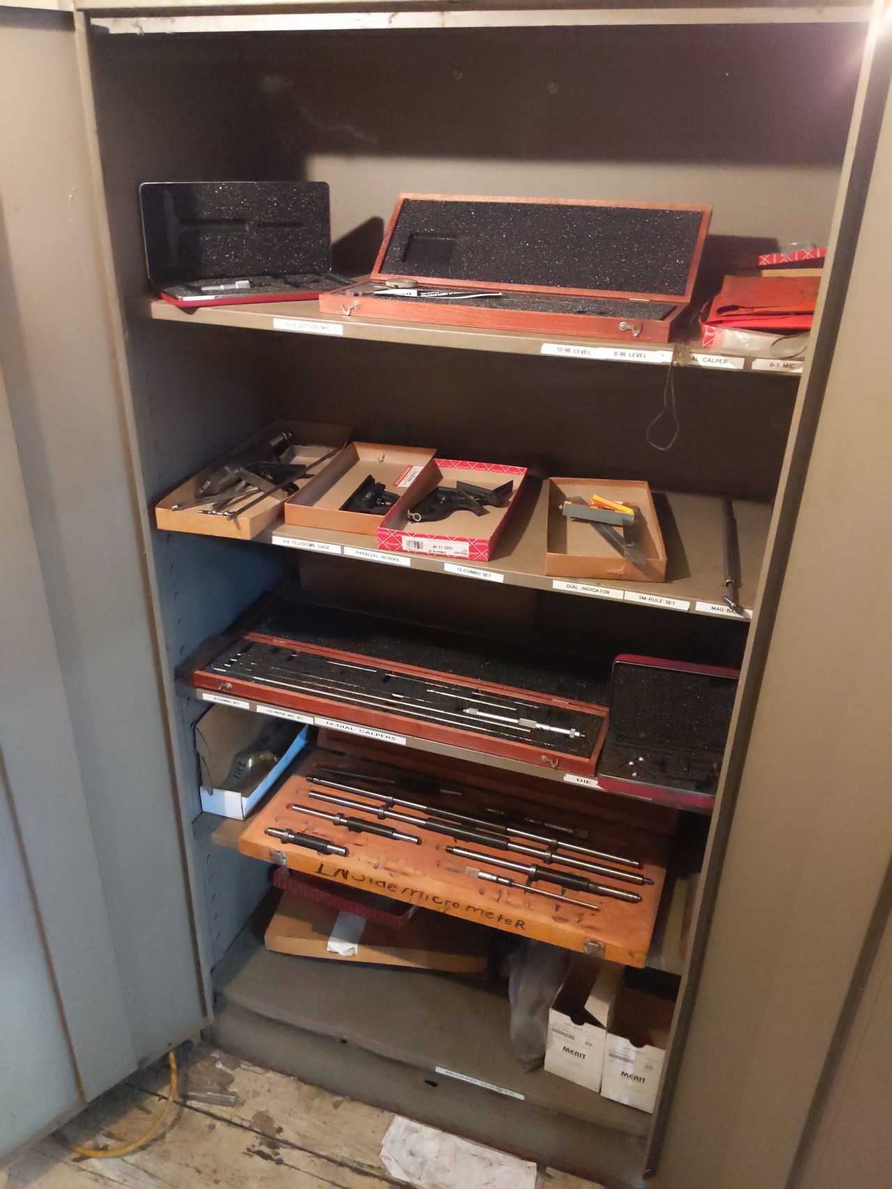 Contents of cabinet Misc. Starrett Calibration tools - MISCELLANEOUS