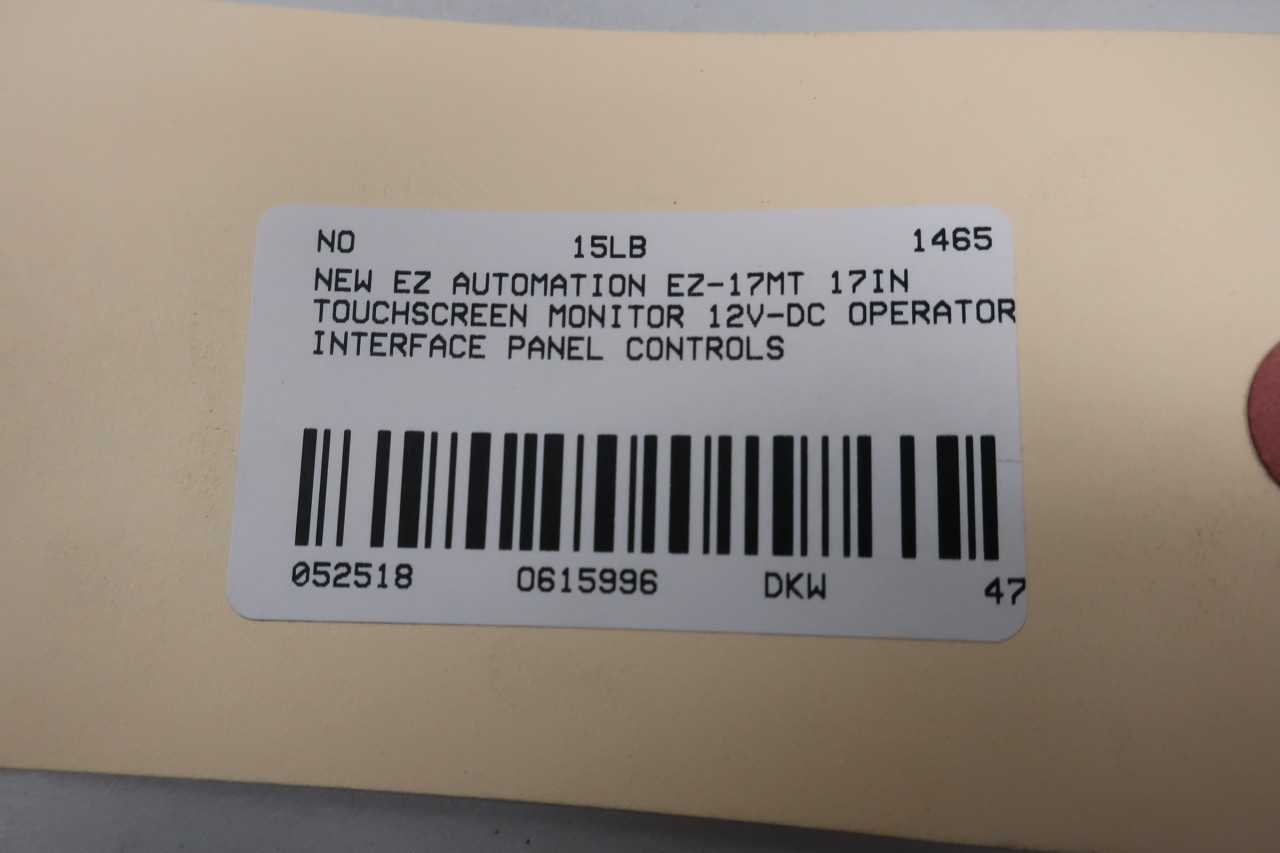 EZ AUTOMATION EZ-17MT OPERATOR INTERFACE PANEL - AUTOMATION & CONTROLS
