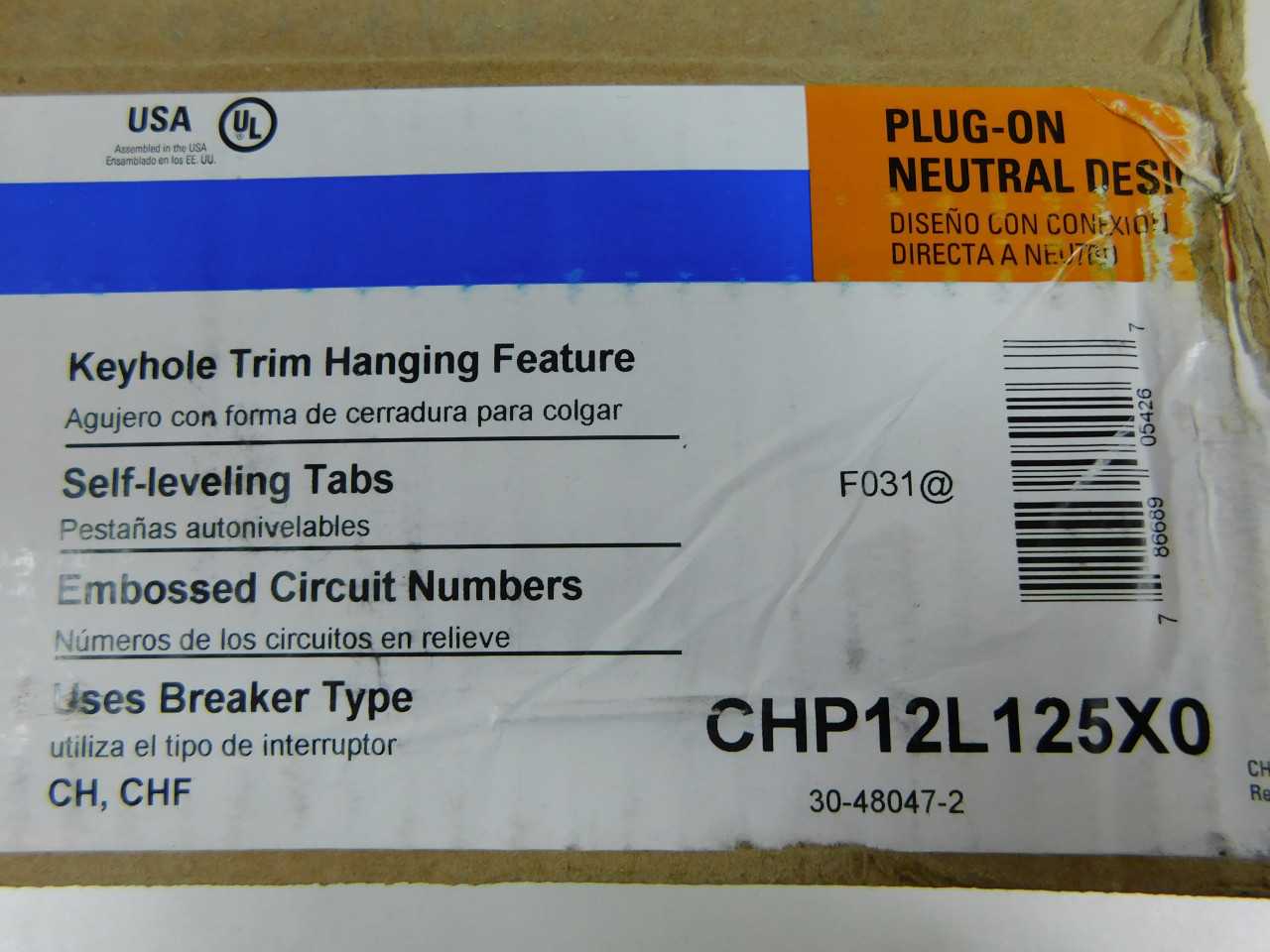 10 Quantity-Eaton 1P 125A 120/240V Electrical Loadcenters-CHP12L125X0 - ELECTRICAL COMPONENTS