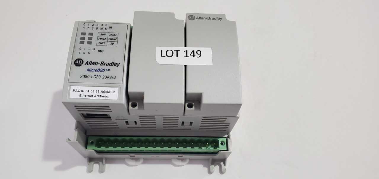 Allen Bradley Micro 820  2080-LC20-20AWB PLC - AUTOMATION & CONTROLS