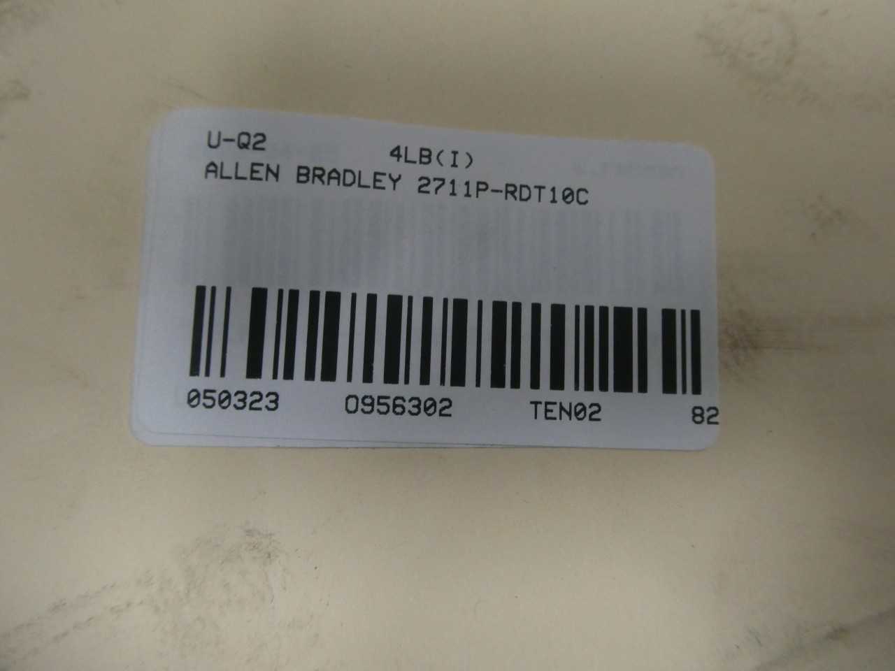 ALLEN BRADLEY 2711P-RDT10C PANELVIEW PLUS 1000 SER B OPERATOR INTERFACE - AUTOMATION & CONTROLS