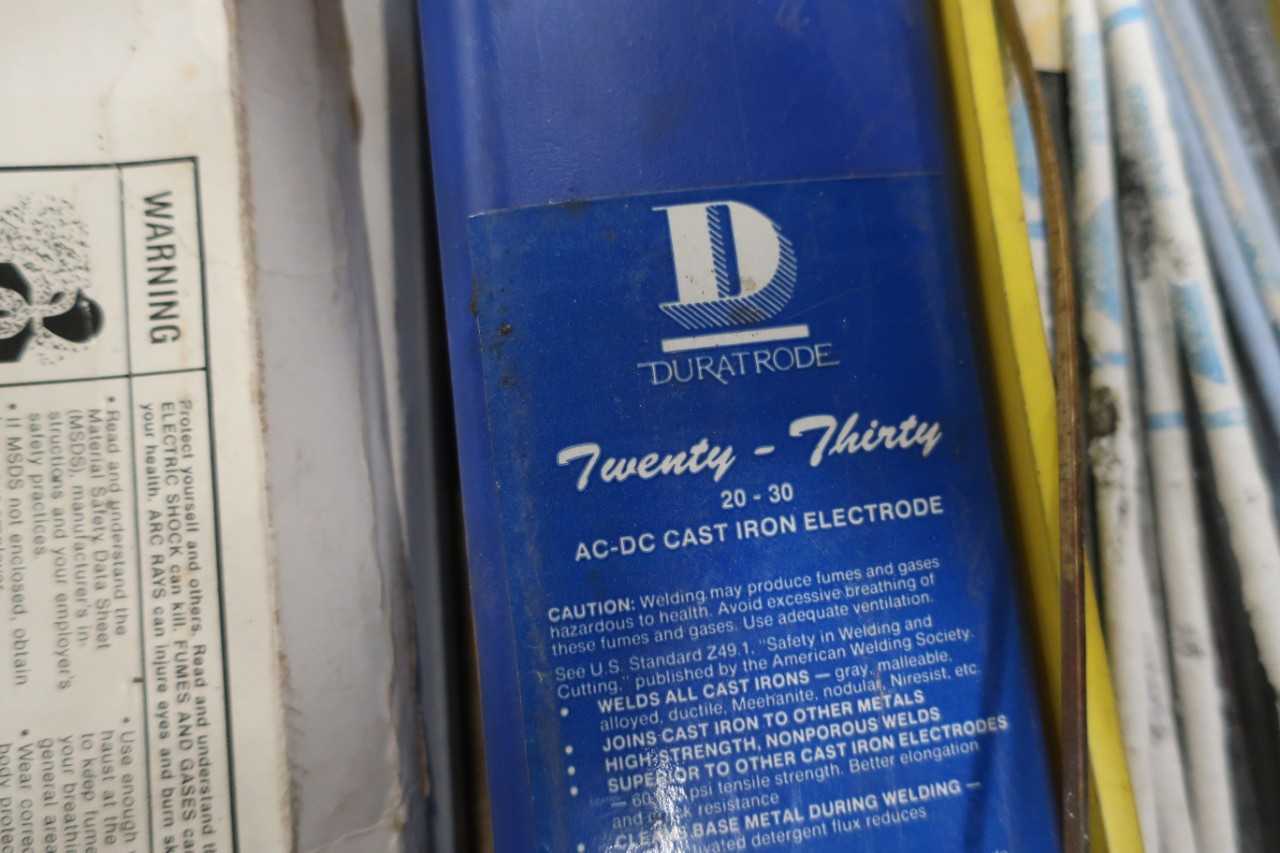2 PALLETS OF ASSORTED WELDING ELECTRODES PALCO LINCOLN AURALLOY TECHALLOY ALCAM 40 - WELDING EQUIPMENT