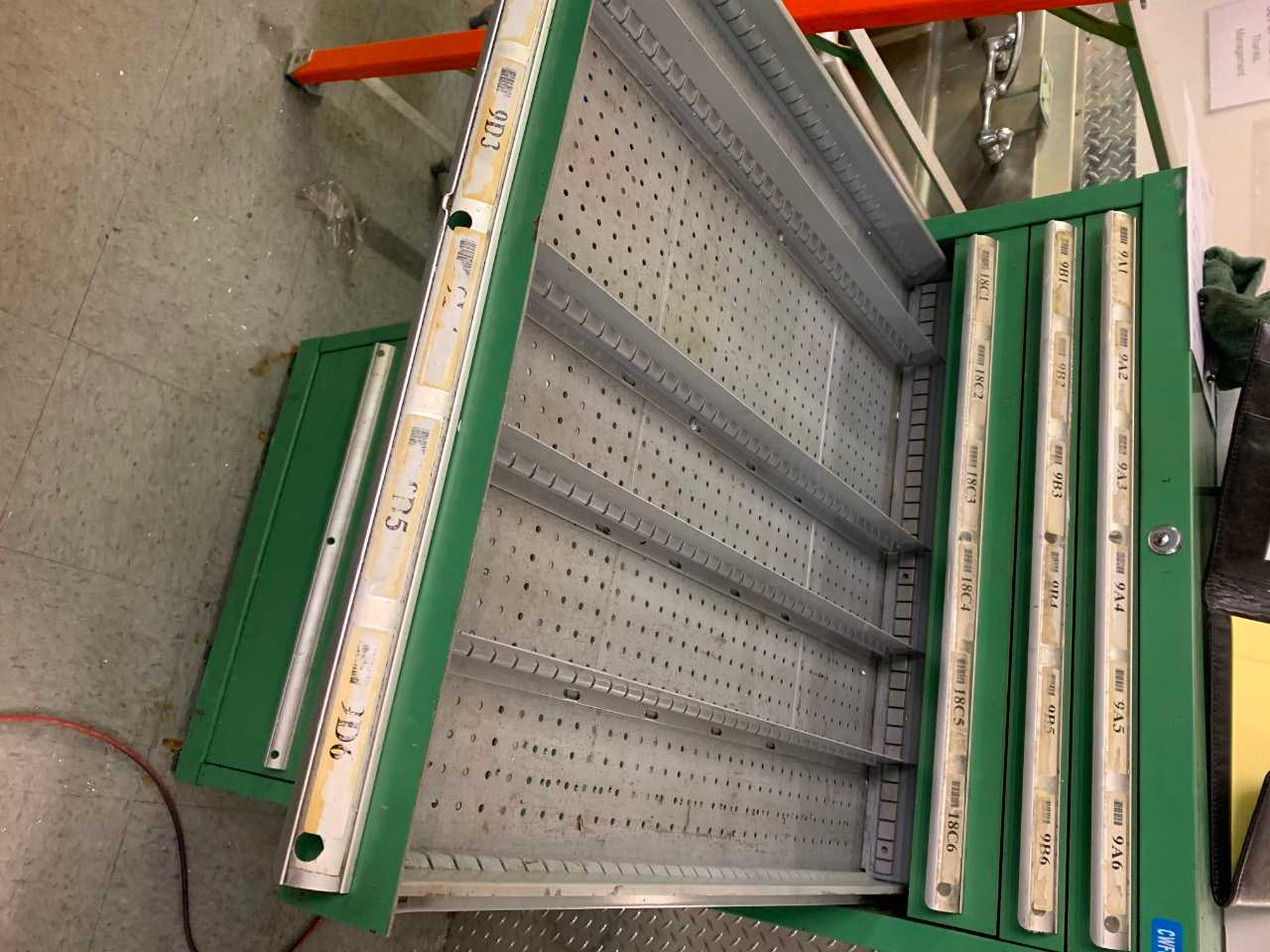 12 Drawer Green tooling Cabinet - TOOL STORAGE