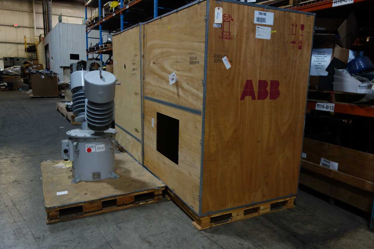 LOT OF 3 ABB OUTDOOR VOLTAGE TRANSFORMERS, 25 KV - CONTROL TRANSFORMERS