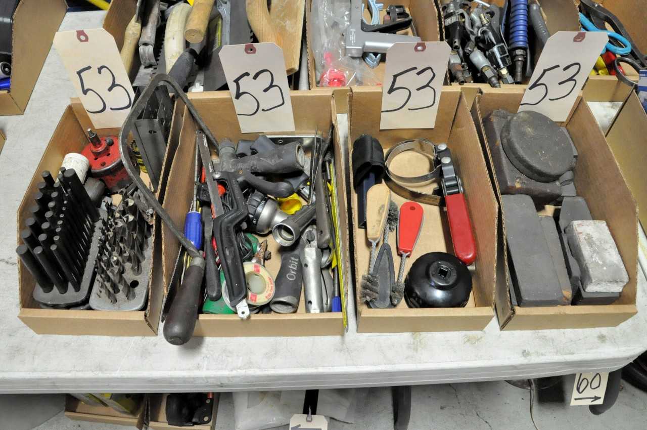 Drill Punches Trowels Blow Off Tools etc in 7 Boxes - ELECTRIC POWER TOOLS