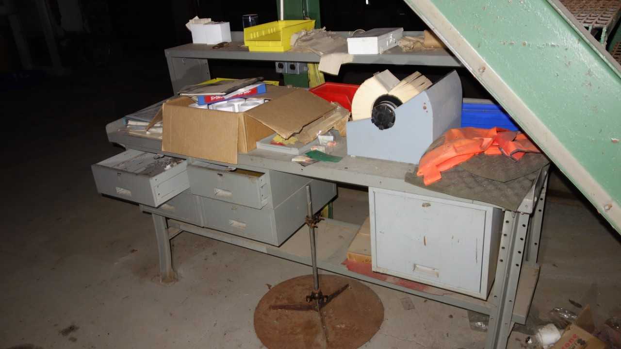 LOT OF 3 DESKS WITH CONTENTS - INDUSTRIAL PARTS