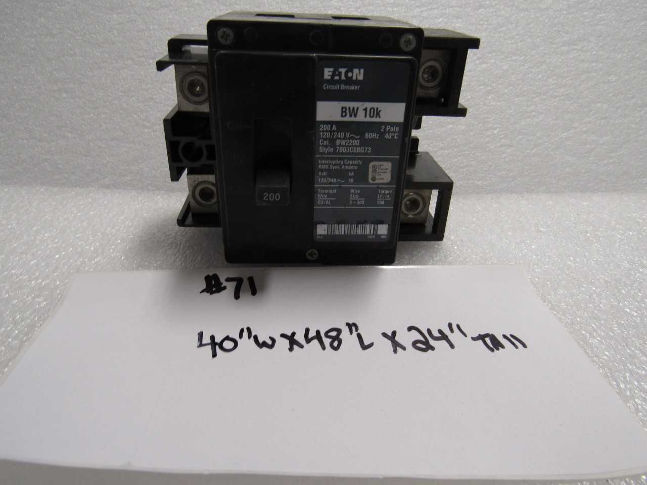 Eaton Breakers - CIRCUIT BREAKERS