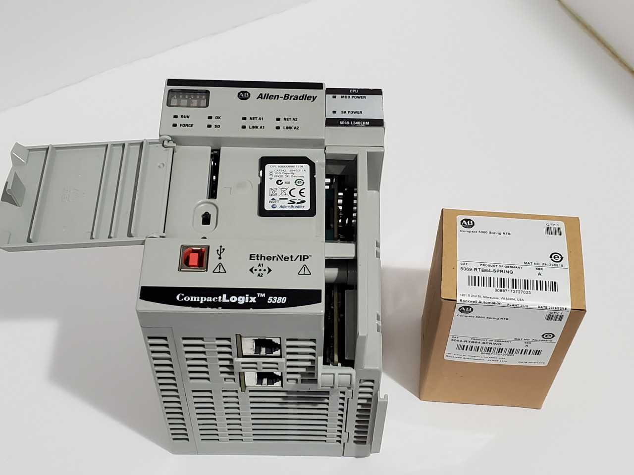 Allen Bradley CompactLogix 5069-L340ERM Plus Brand new 5069-RTB64 Spring - AUTOMATION & CONTROLS