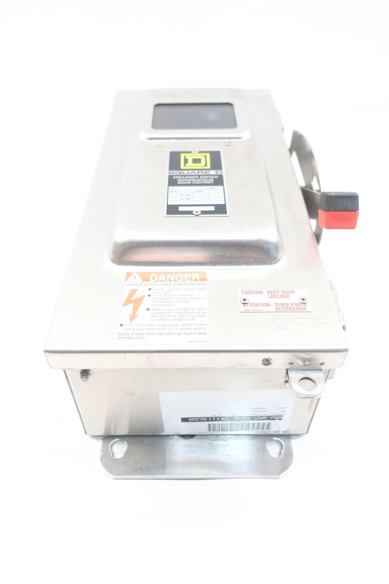 SQUARE D CH362DS STAINLESS 3P 60A AMP 600V-AC FUSIBLE DISCONNECT SWITCH - DISCONNECT SWITCHES