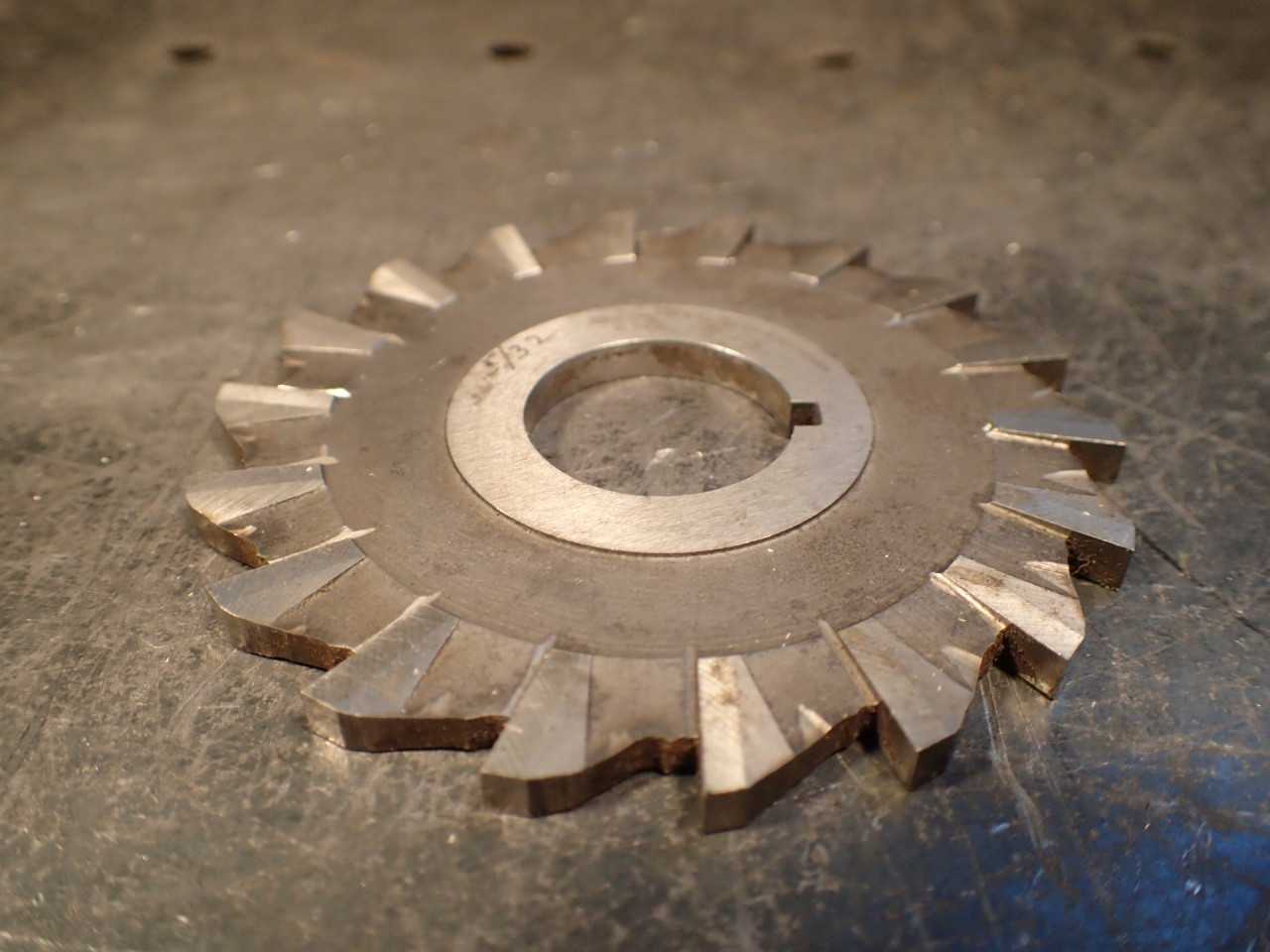 5/32" x 3" OD Plain Straight Tooth Horizontal Mill Milling Cutter: 1" Arbor Hole - MILLING TOOLS