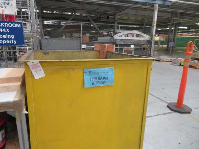 Metal Scrap Bin on Wheels - MISCELLANEOUS