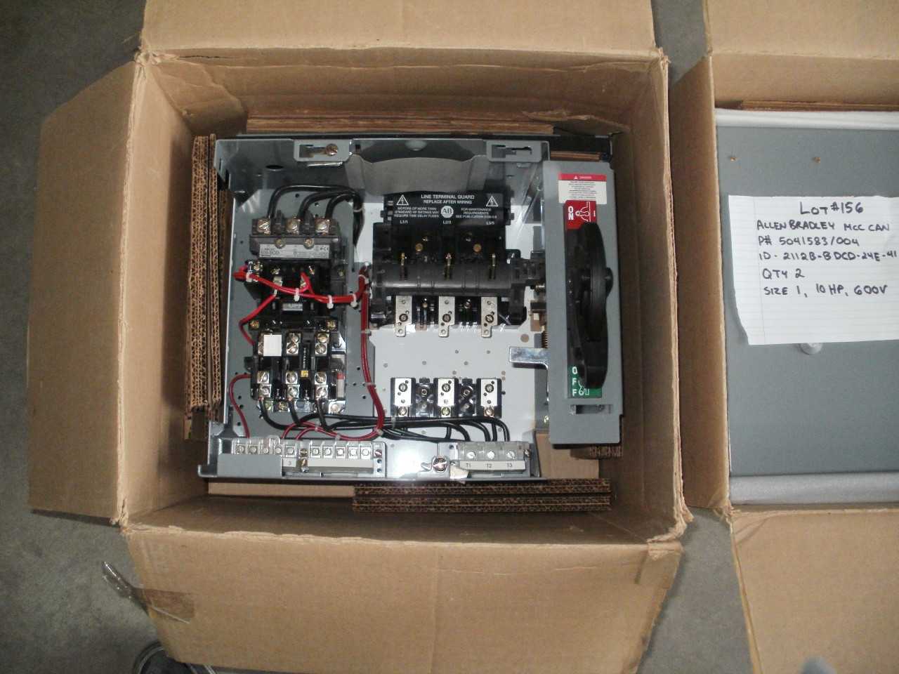 ALLEN BRADLEY MCC CAN SIZE 1, 10 HP ( QTY. 2) - MOTOR CONTROL CENTERS