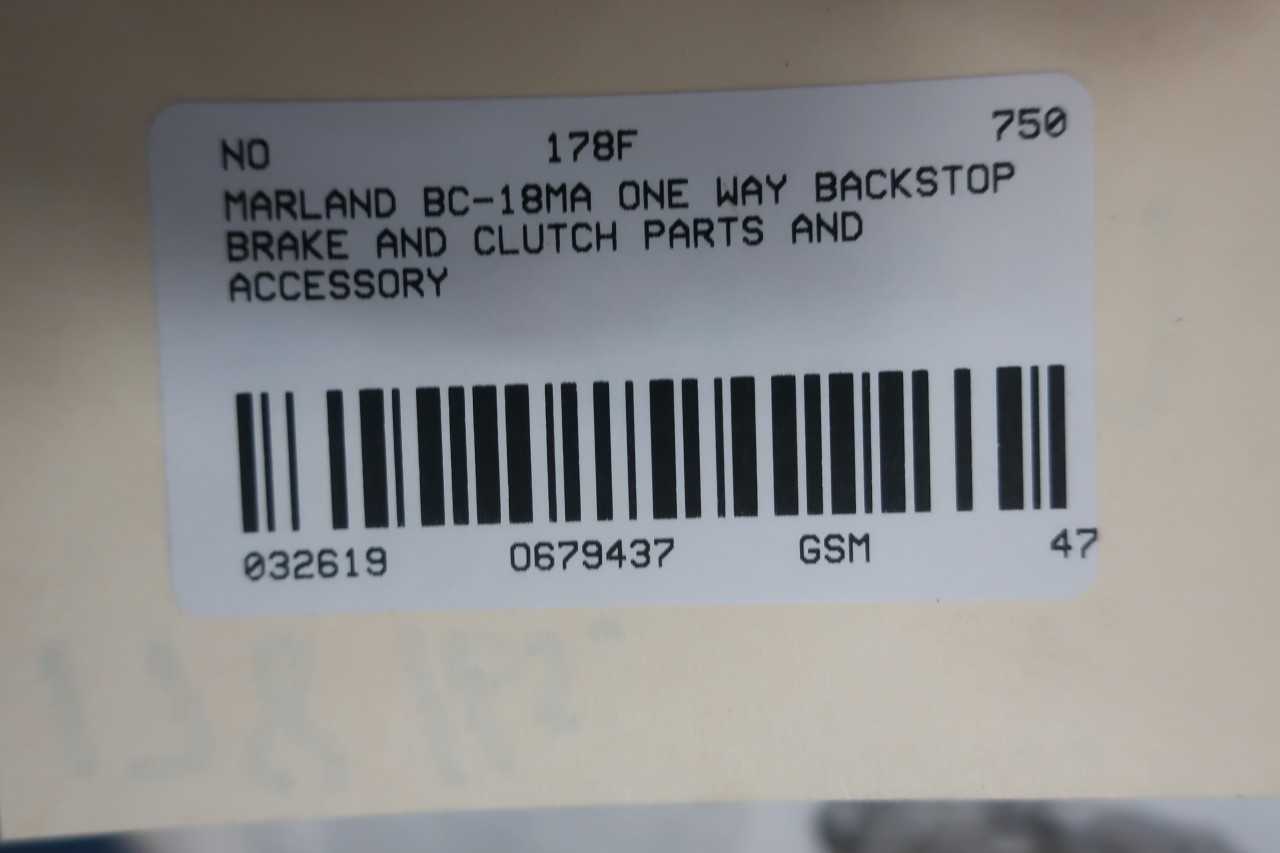 MARLAND BC-18MA ONE WAY BACKSTOP BRAKE AND CLUTCH PARTS AND ACCESSORY - POWER TRANSMISSION