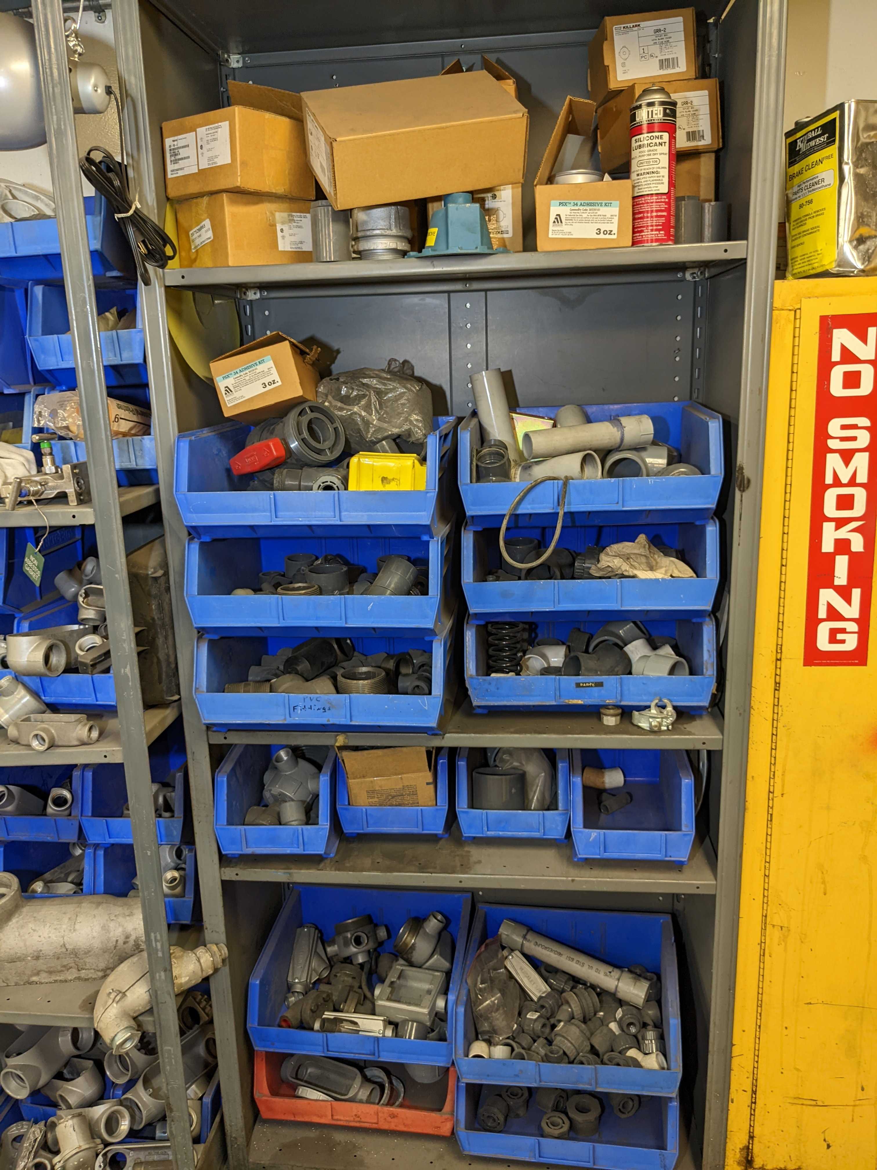 CONTENTS OF SHELVING - PROCESS EQUIPMENT