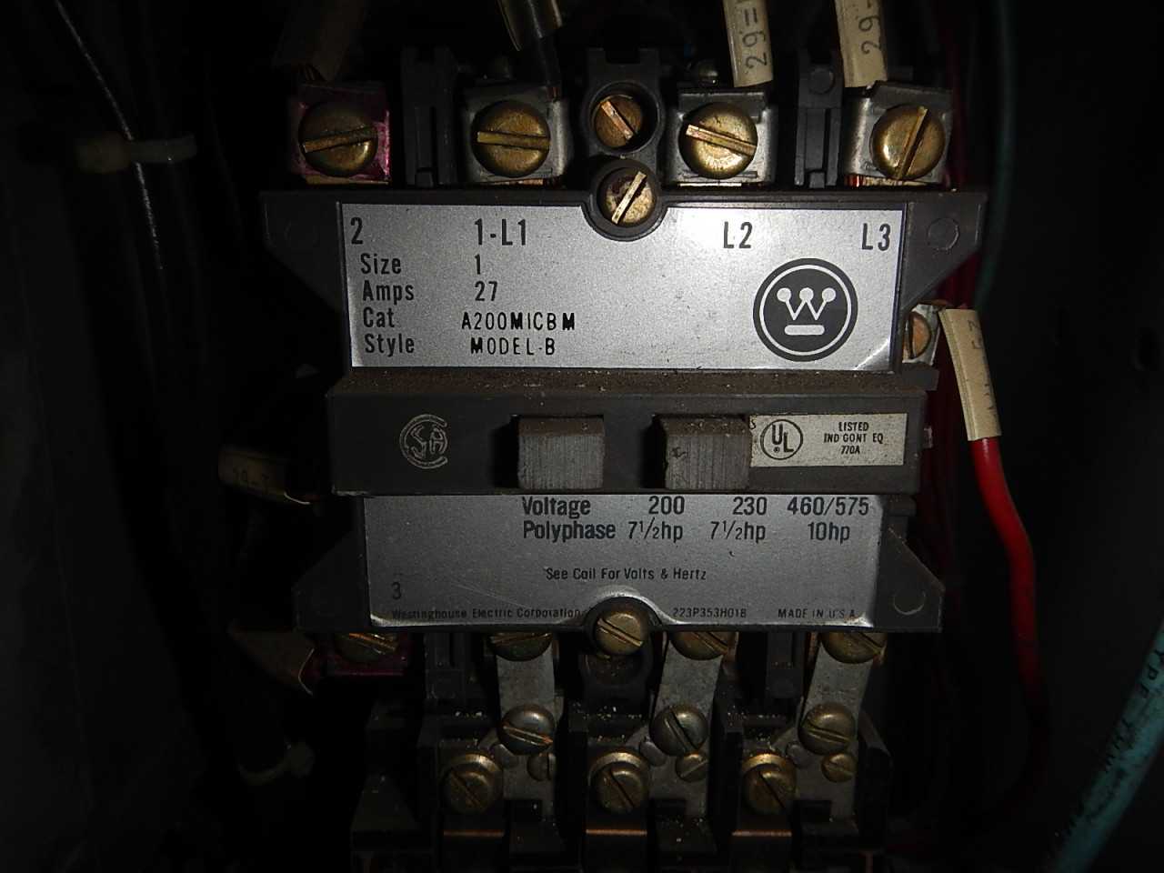 Lot of Six 10 HP West Size 1 MCC Buckets Type W - MOTOR CONTROL CENTERS