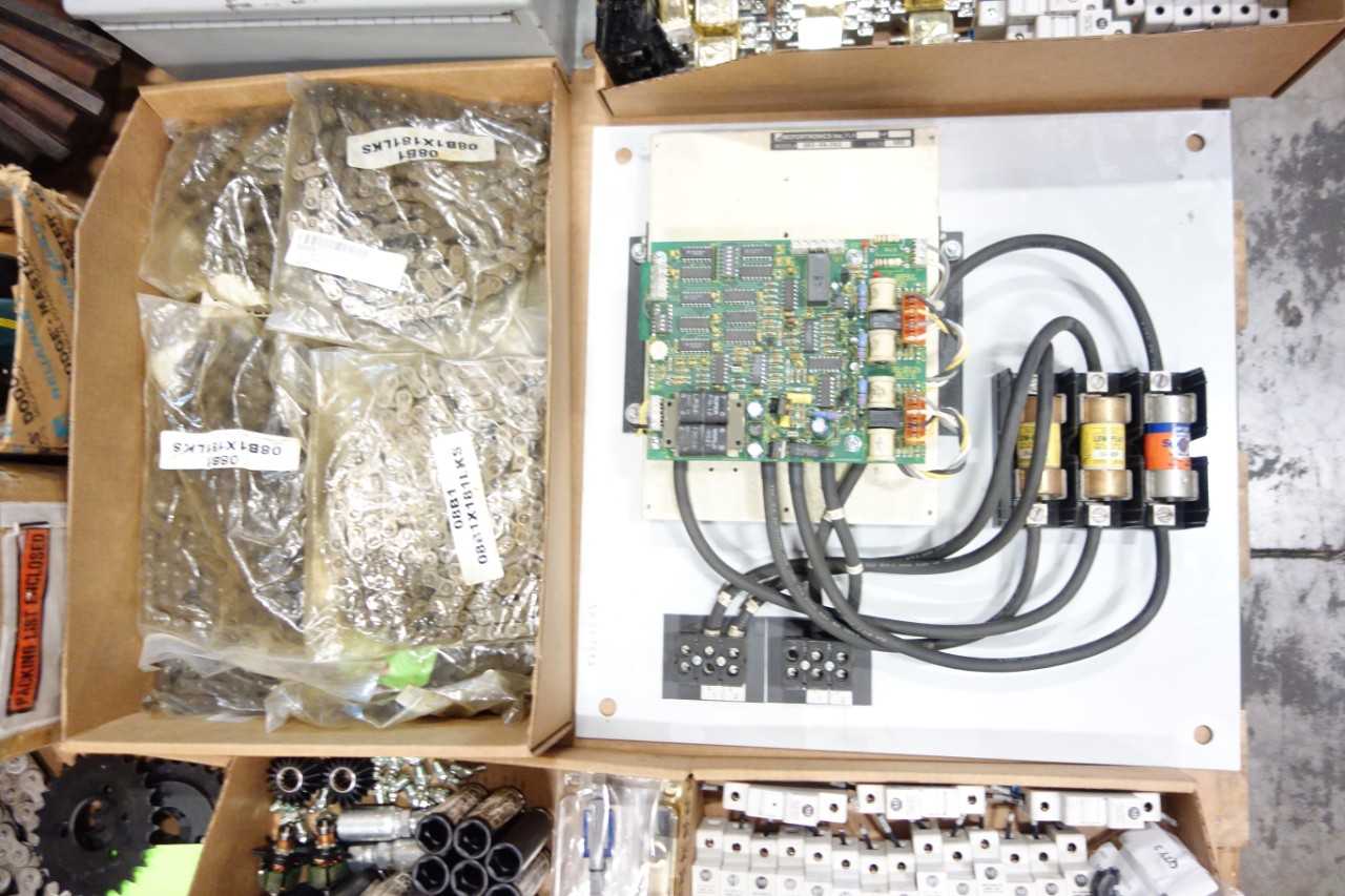 3 PALLETS OF ASSORTED MISCELLANEOUS INDUSTRIAL SURPLUS - ELECTRICAL COMPONENTS