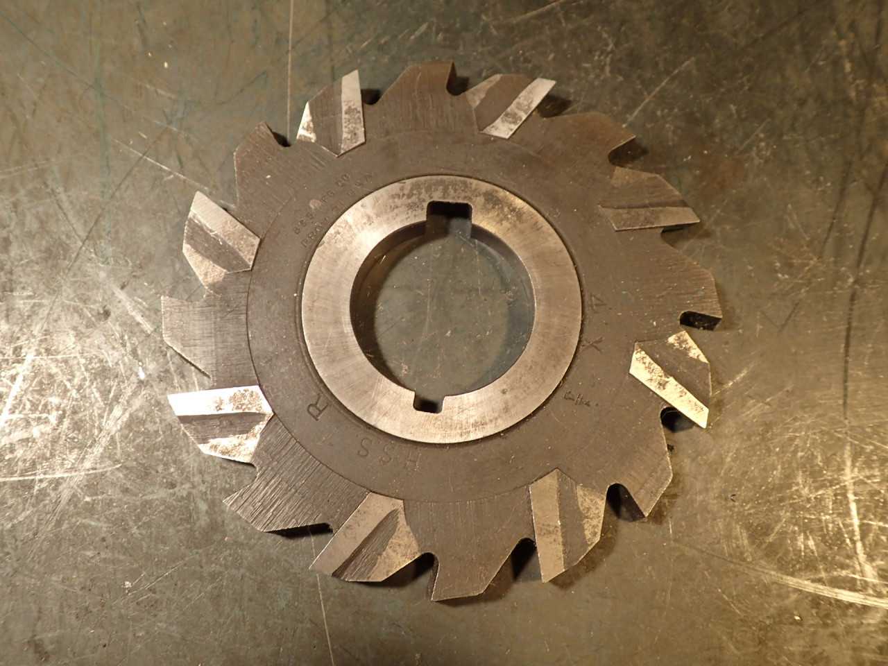 Union Twist Drill 1/4" x 4" OD x 1-1/4" Staggered Tooth Side Mill Milling Cutter - MILLING TOOLS