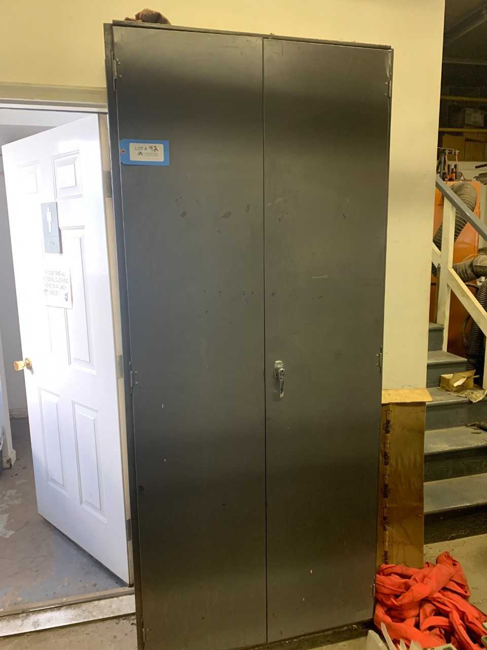 Metal Cabinet w/ contents - INDUSTRIAL PARTS