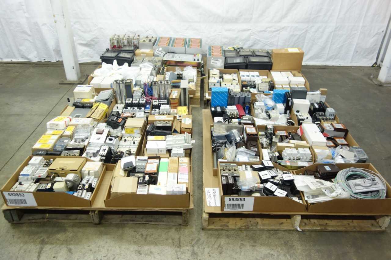 4 PALLETS OF ASSORTED ELECTRICAL CONTROLS - ELECTRICAL COMPONENTS