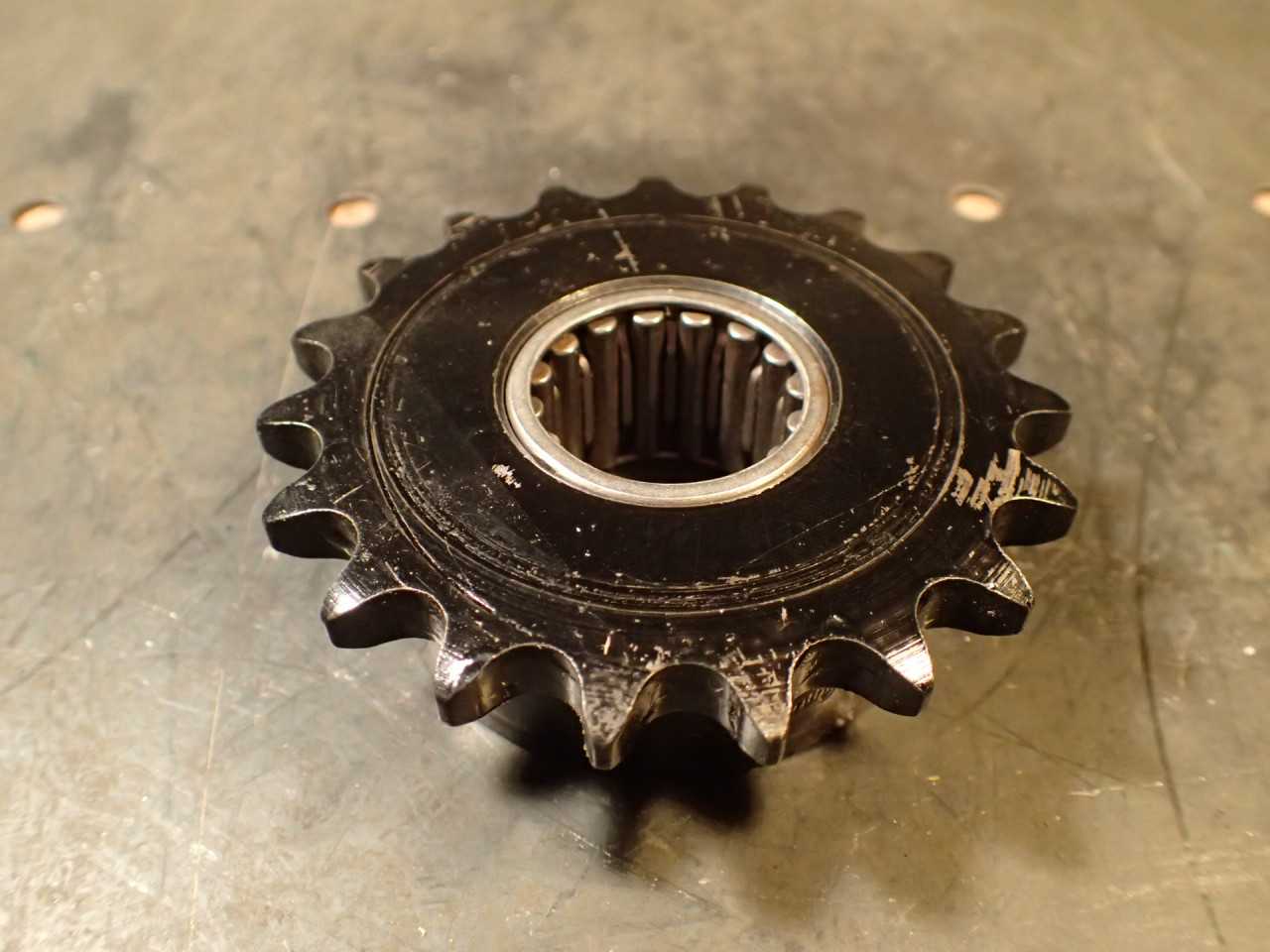 Browning HN40B19 #40 Steel Chain Sprocket: 19-Tooth 1" Needle Idler Bearing Bore - SPROCKET