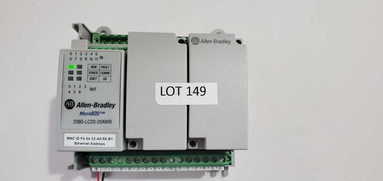 Allen Bradley Micro 820 2080-LC20-20AWB PLC - AUTOMATION & CONTROLS Allen Bradley Micro 820 2080-LC20-20AWB PLC - AUTOMATION & CONTROLS