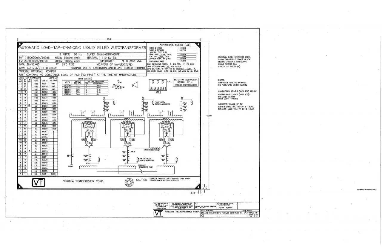 Virginia Transformer with Load Tap Changing - POWER GENERATORS
