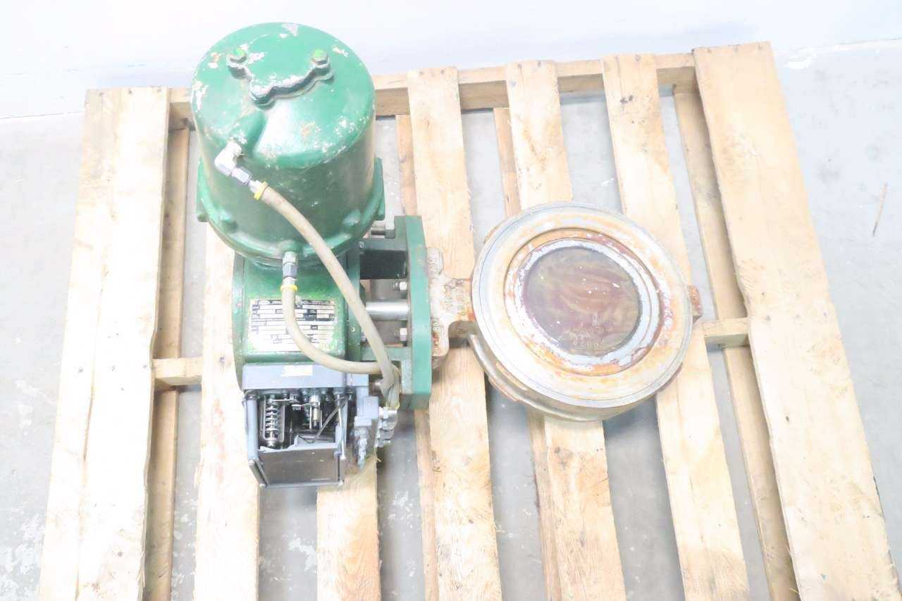 FISHER E-DISC PNEUMATIC 1061 150 STAINLESS WAFER 3610JP 10IN CONTROL VALVE - CONTROL VALVE