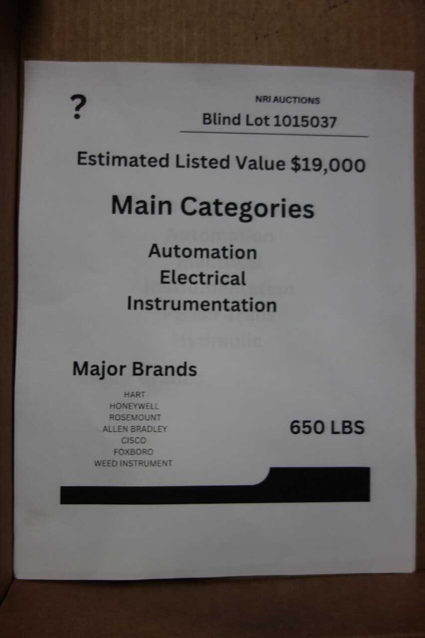 BLIND LOT OF MIXED MRO - INDUSTRIAL PARTS